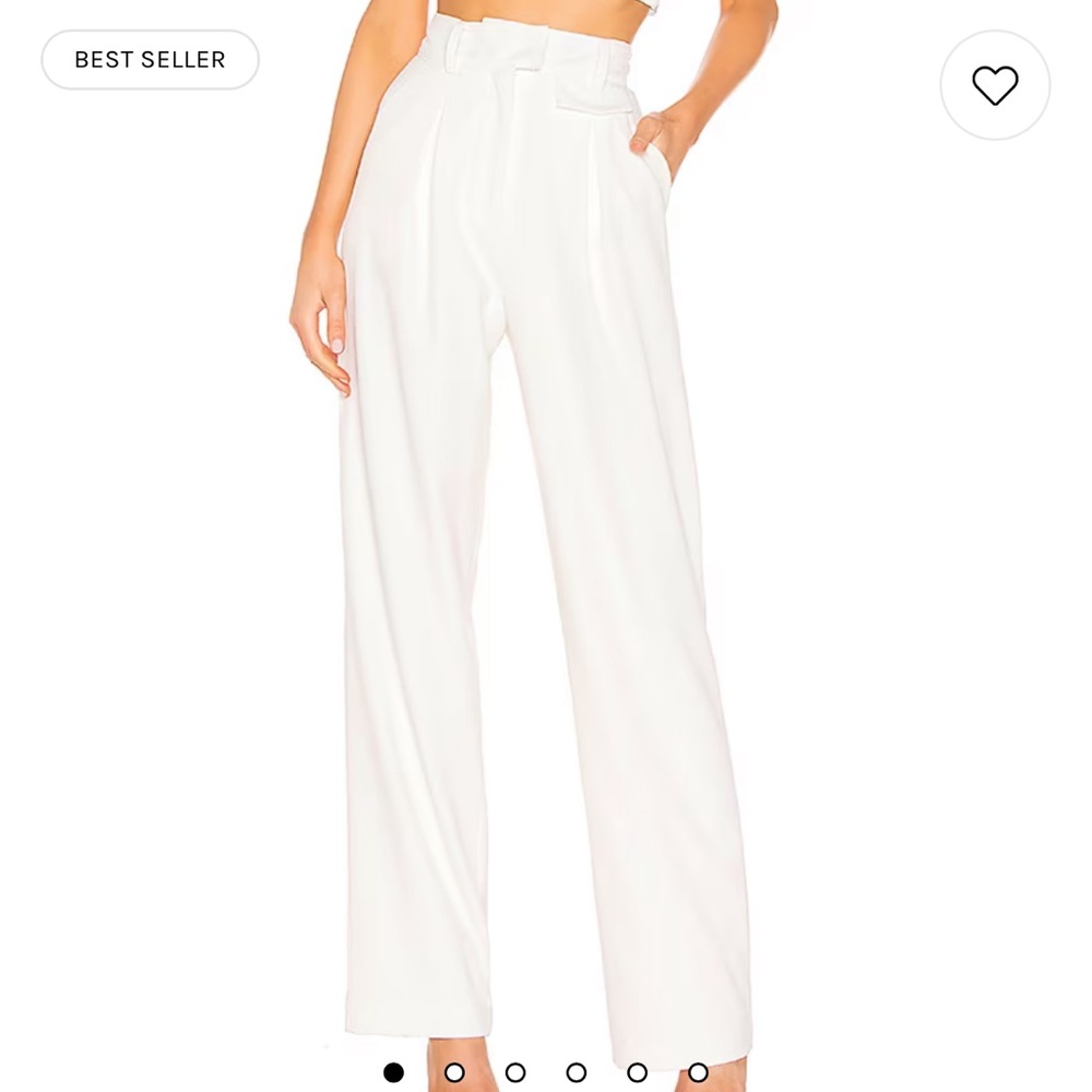 LPA wide white slack never worn size small from revolve